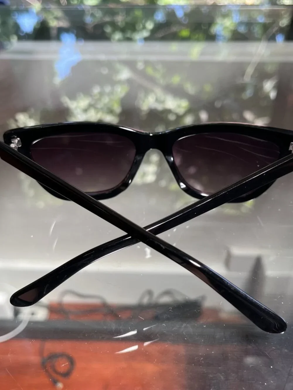 Madewell black rectangular sunglasses